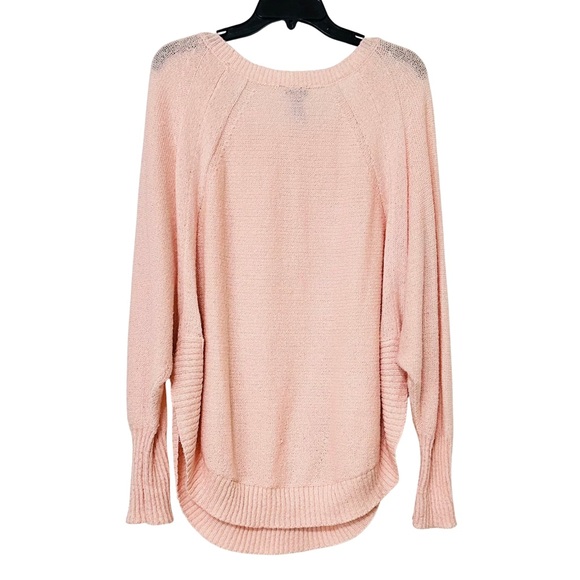 Rue21 Oversized Cozy Knit Long Sleeve Curved Hem Sweater Blush Pink Sz XL - Picture 3 of 10